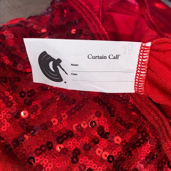 STUNNING CURTAIN CALL 2PC LEOTARD AND HAT RHINESTONE SEQUIN HOLIDAY SET MEDIUM - Picture 6 of 7